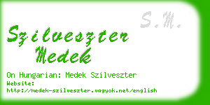 szilveszter medek business card